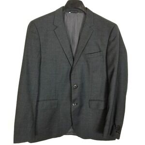 Boss Hugo Boss Men The Keys Blazer Jacket sz US 40S Gray Super 100's Wool Office